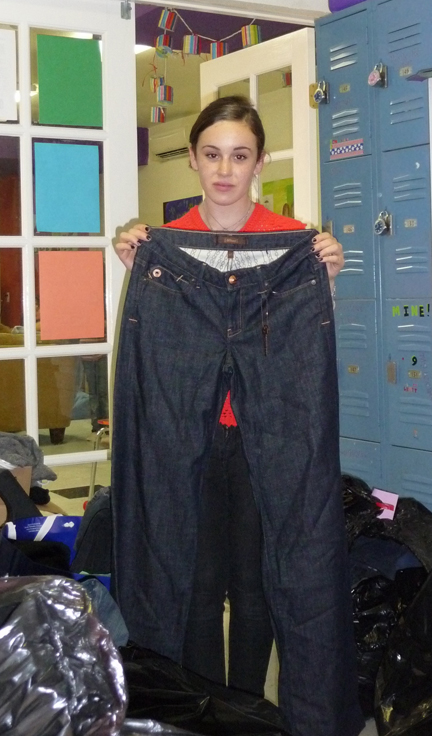 Lena Kesden collects more than 300 pairs of jeans for L.A. Family Housing.